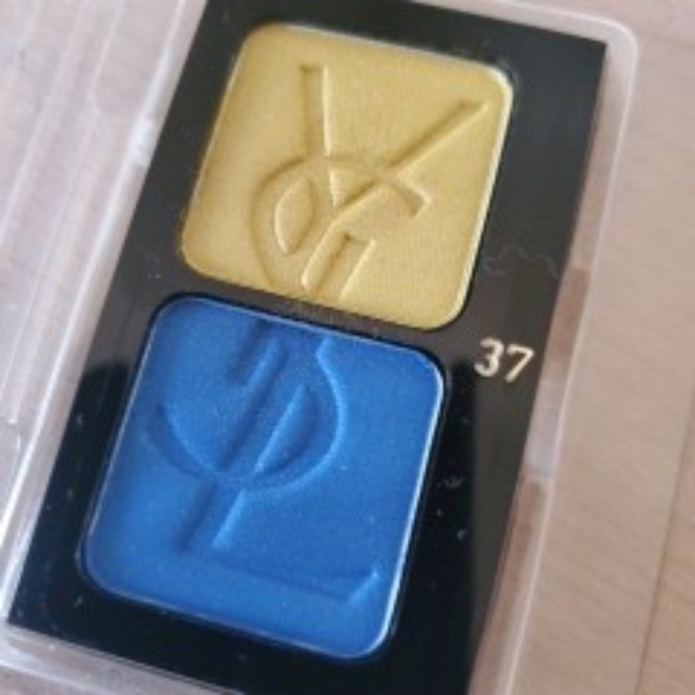YSL Yves St Laurent Blue Gold Ombres Duolumieres Eye Shadow Duo Refill #37